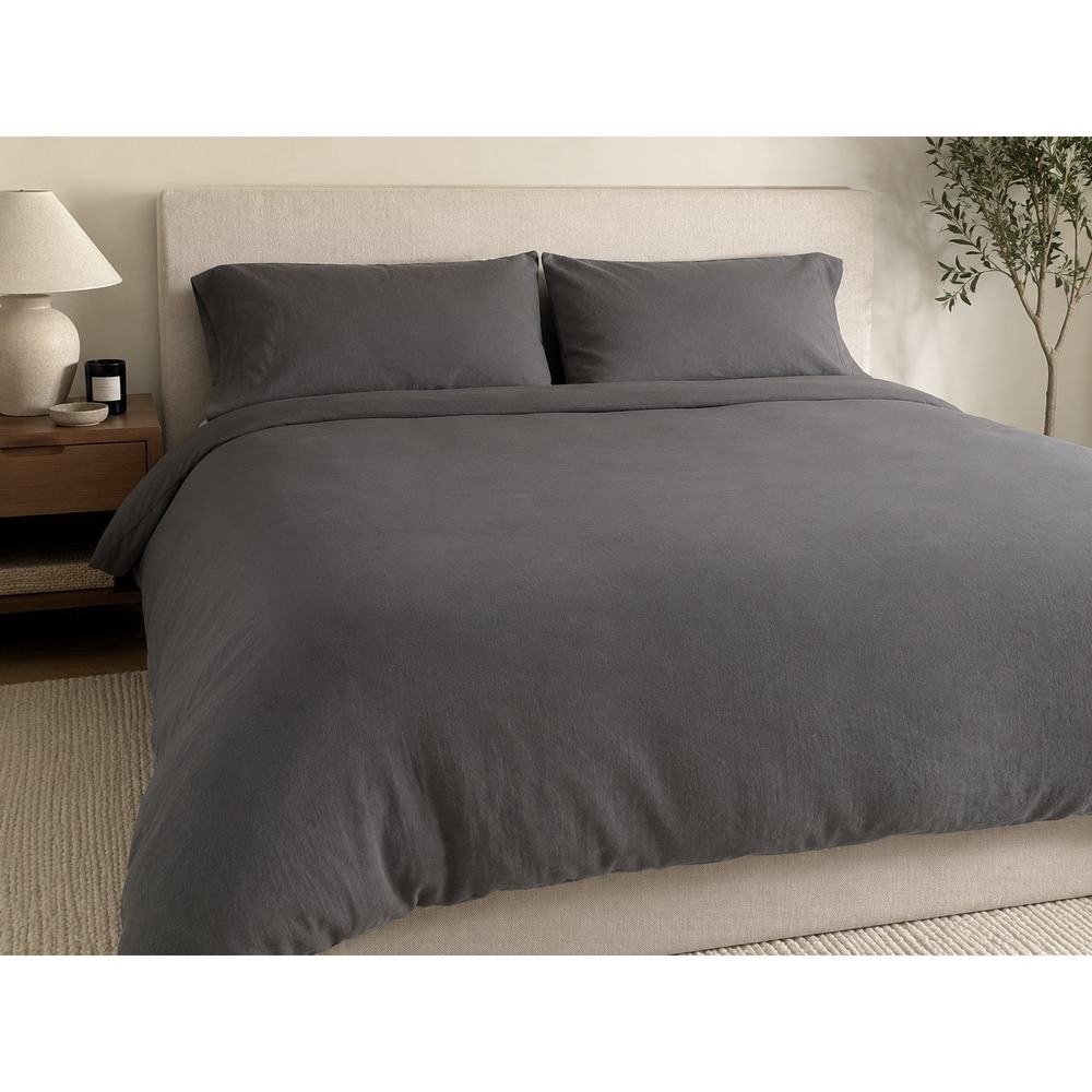 Made By Design Target King Duvet Cover Charcoal Gray Cotton Blend Minimalist